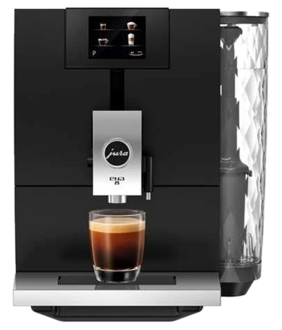 Jura ENA 8, Full Metropolitan Black Kaffeevollautomat mit Touch-Display