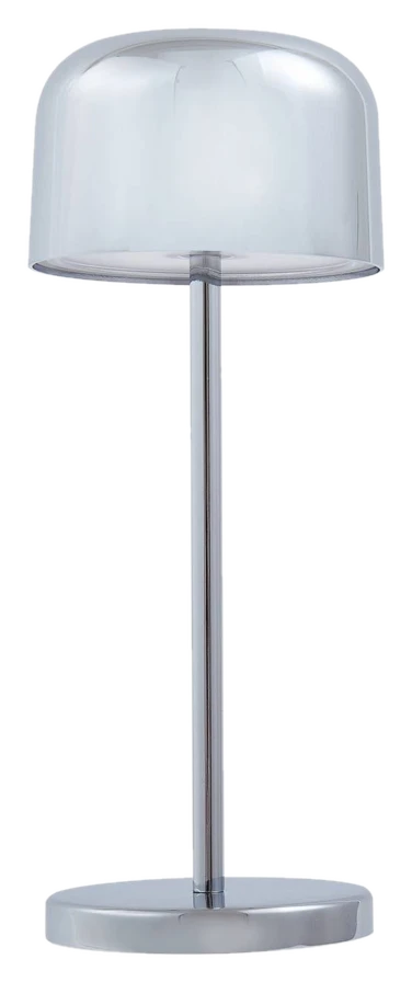 LUCANDE LED-Akku-Tischlampe Quill – chrom, 6er