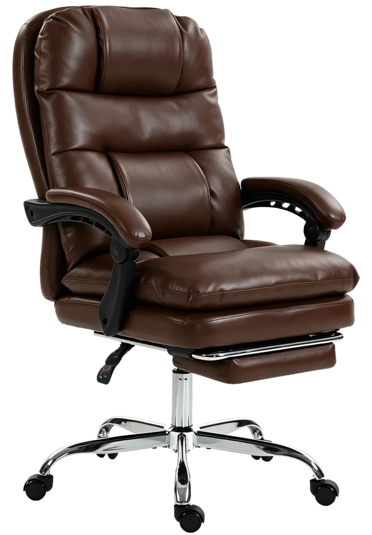 HOMCOM Ergonomischer Schreibtischstuhl mit Fußstütze