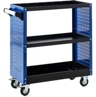 TECH-CRAFT Werkzeugrollwagen mit Seitenwänden & 3 Ablagen 80x 42x 80 cm blau