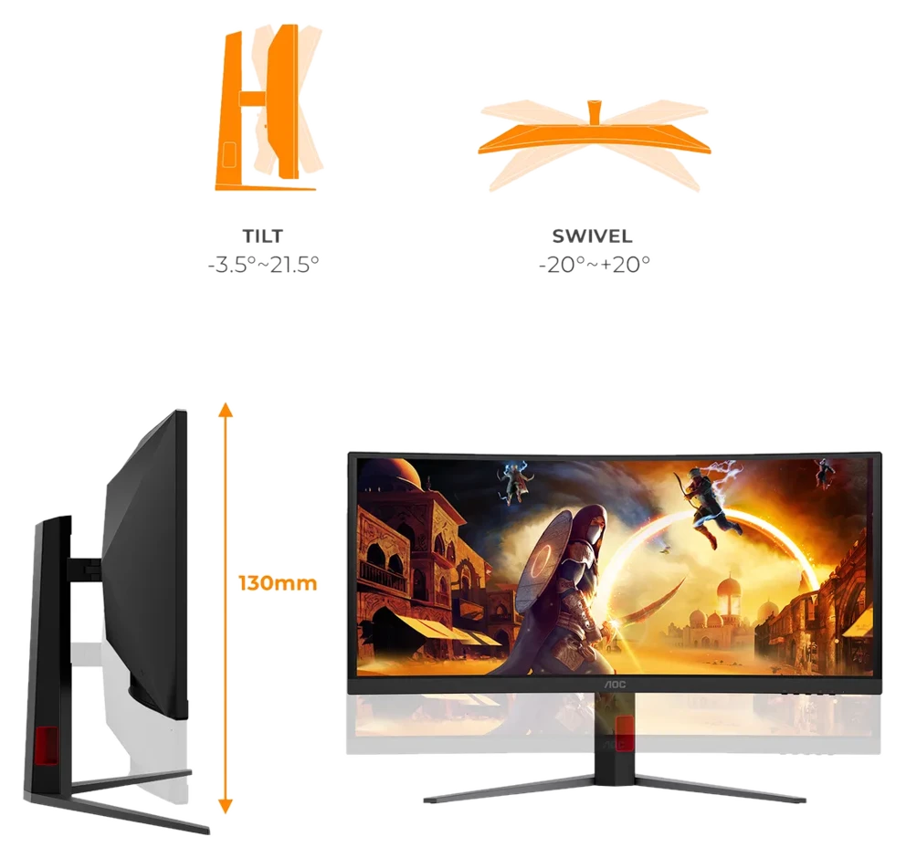 AOC 86,4cm (34") CU34G4ZCA 21:09 2xHDMI+DP+USB-C Curved