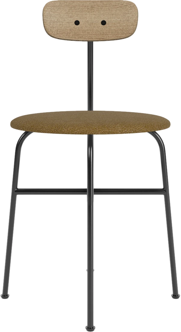 Polsterstühle Afteroom Bouclé Stuhl 75 cm braun Rückenlehne helle Eiche