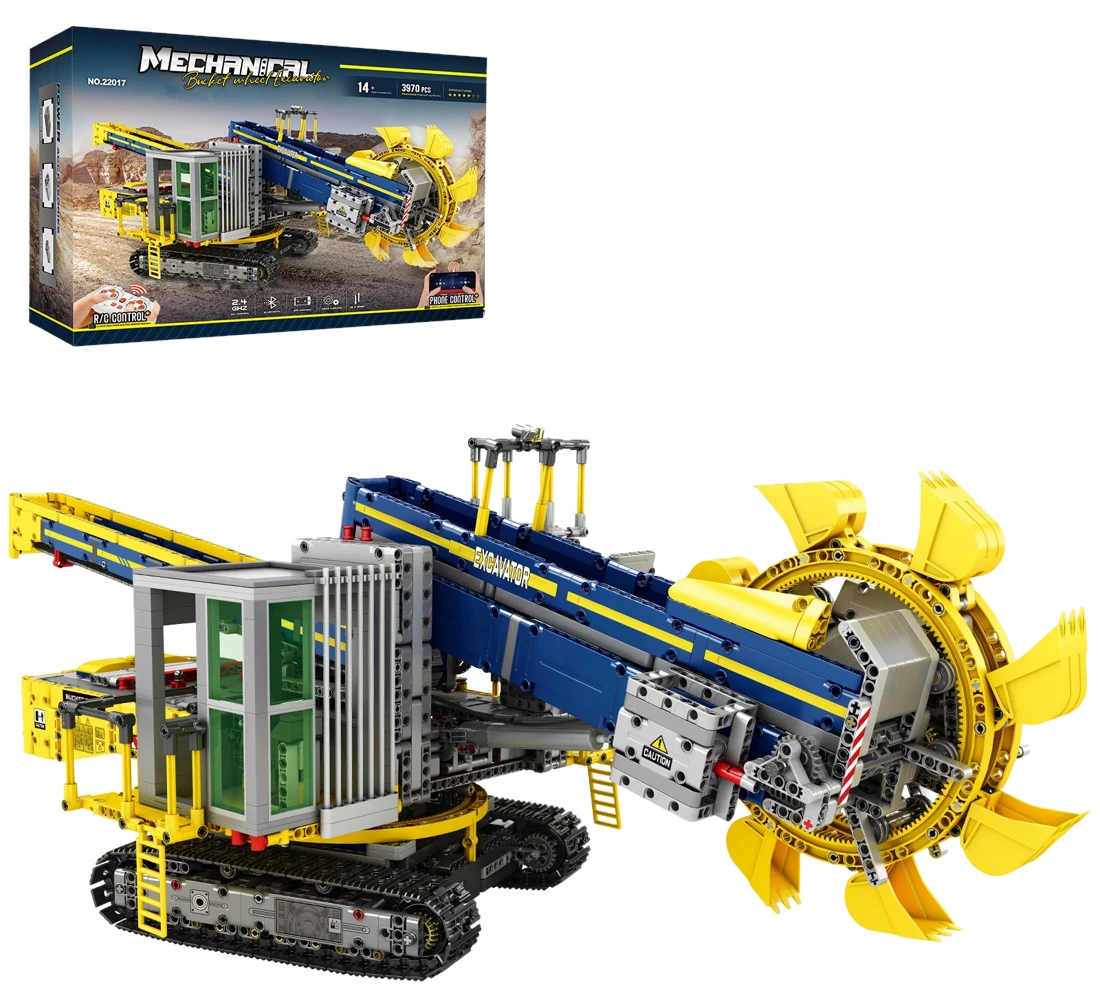Brickithappen Bucket Wheel Excavator Construction Vehicle Building Blocks 22017