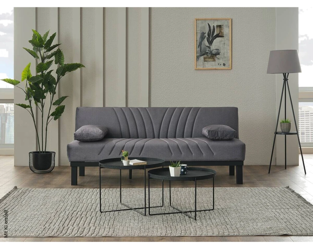 Schlafsofa Radoo grau Polyester