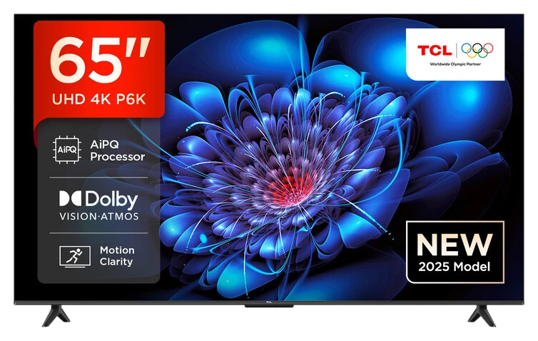 TCL 65P6K 65" Smart TV 4K HDR Google TV: 4K Auflösung mit HDR