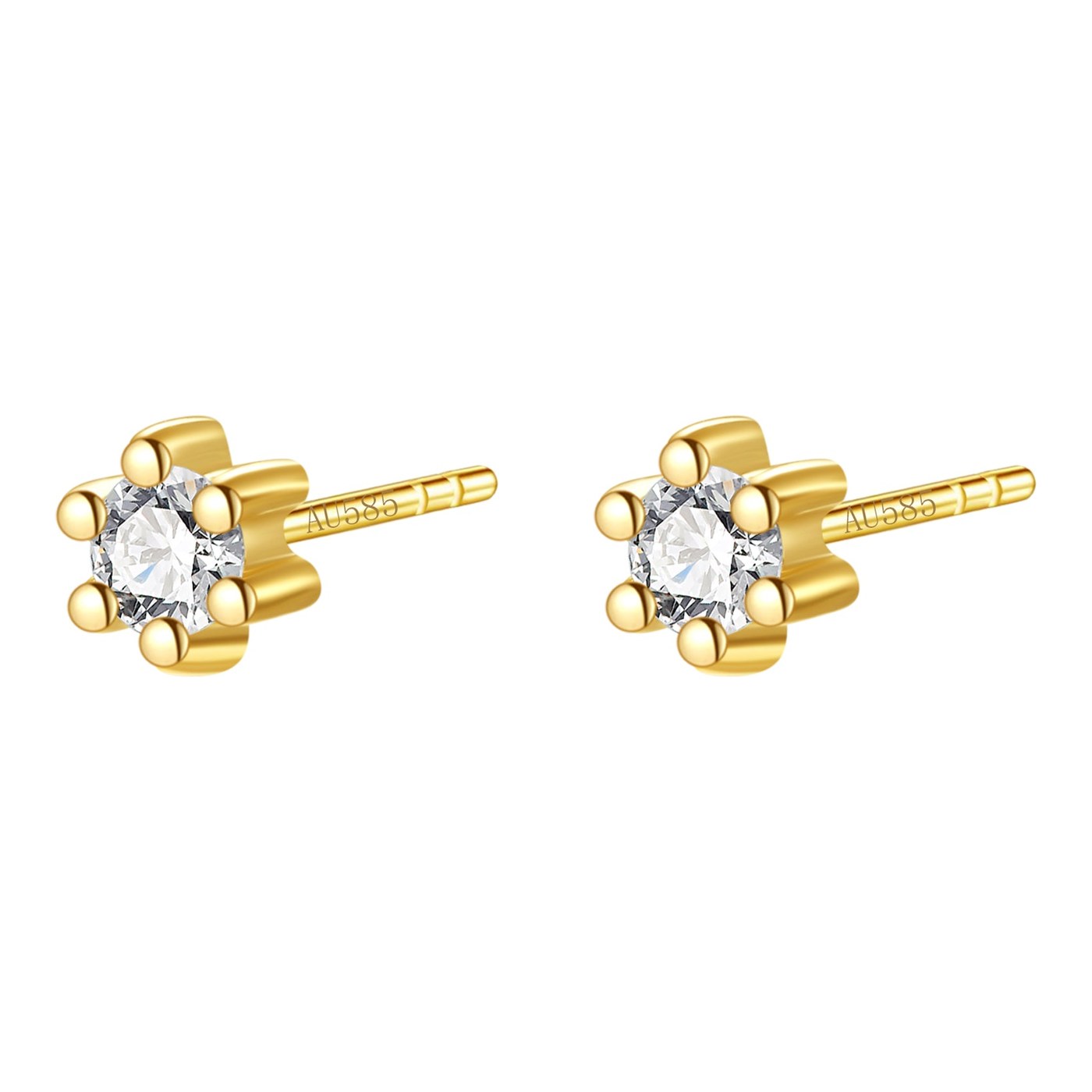 Hey Happiness Purity Ohrstecker 14K Gold – Gold / Single