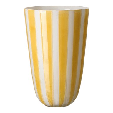 Vase »Circus« – gelb/weiß gestreift