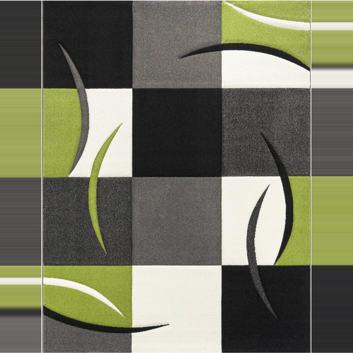 teppich.de Moderner-teppich Diamora grün 60x110 cm