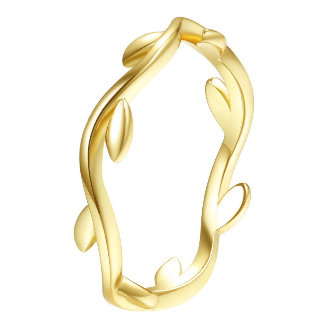 Hey Happiness Laurel Ring Sterlingsilber Gold