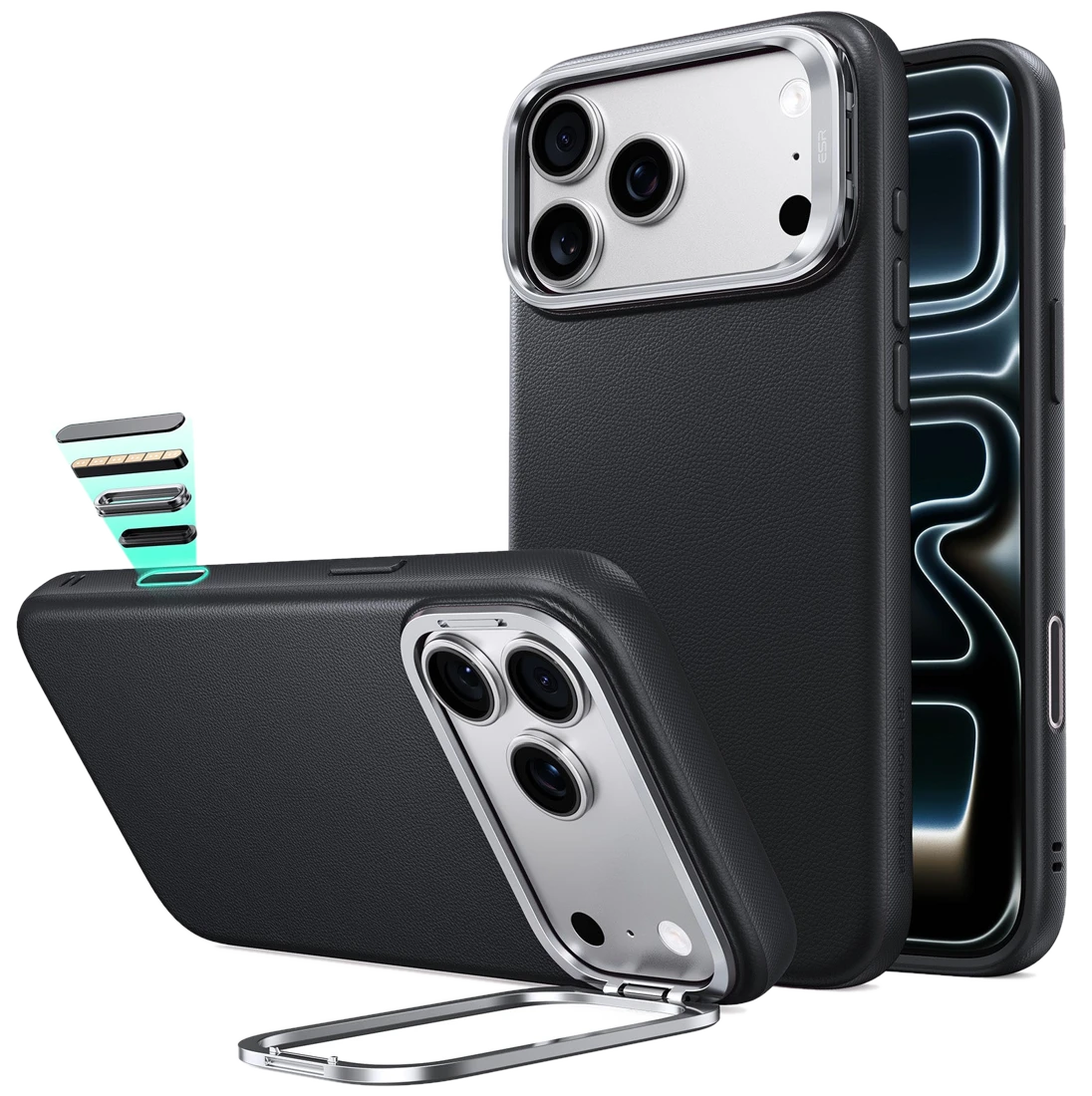 ESR iPhone 17 Pro Max Atelier Magnetic Case mit Camera Control and Flex Stand