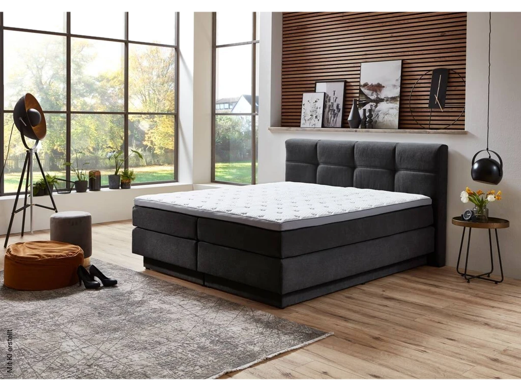 Boxspringbett Portage anthrazit
