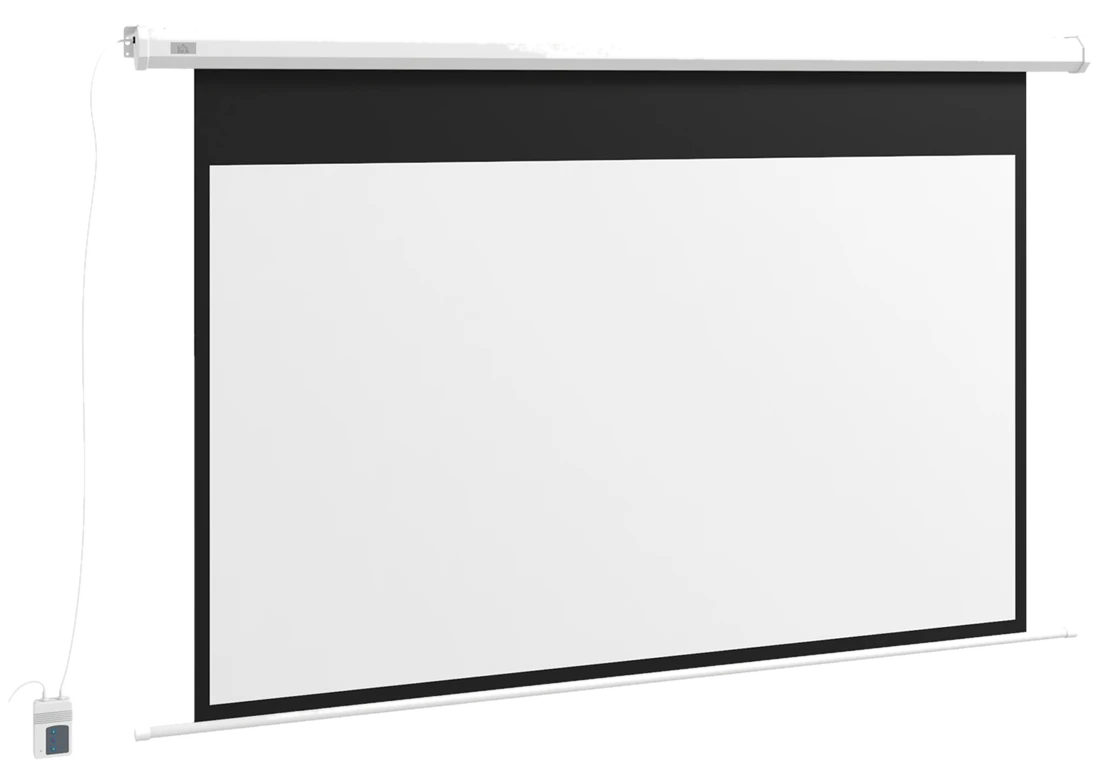 HOMCOM Beamer Leinwand 186 x 105 cm 84 Zoll 16:9 HD 4K Elektrische
