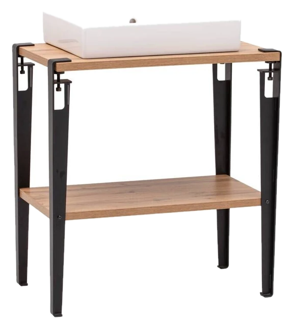 Schildmeyer Waschbeckenunterschrank Tonder Eiche Nachbildung schwarz
