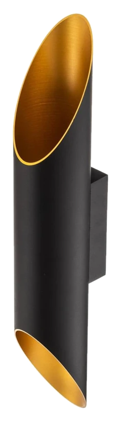 BEGA Studio Line Wandlampe cut 28W schwarz/messing