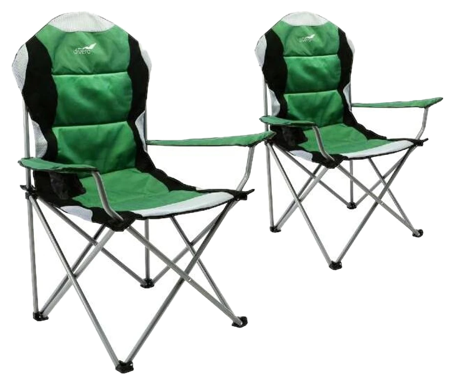 VCM Campingstuhl 2er Set grün Polyester