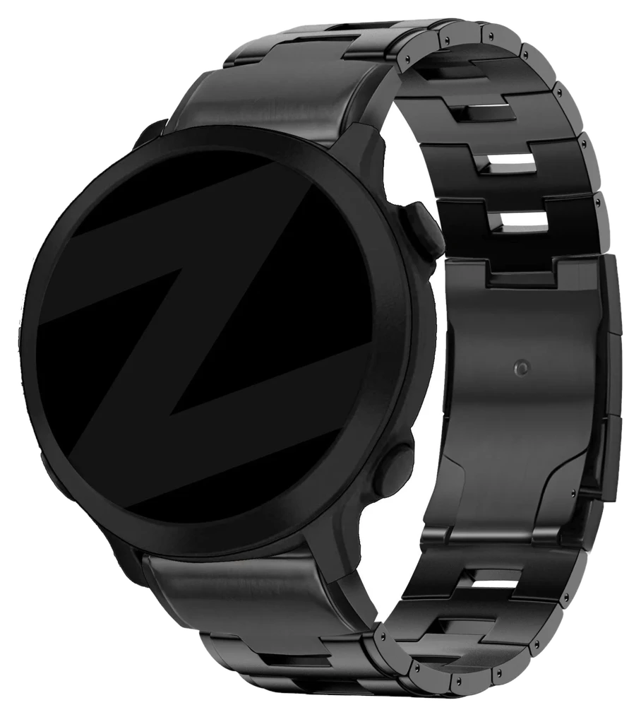 Bandz Garmin Quatix 3 / 6x / 7x Solar Titan Gliederamband (Schwarz)