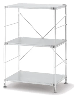 MUJI Edelstahl-Regaleinheit – Breite 58 cm 3 Ebenen S