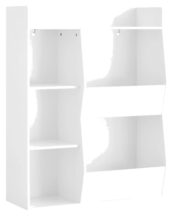 SoBuy Montessori-Kinderregal, 5 offene Fächer, Weiß, 80x104x34 cm