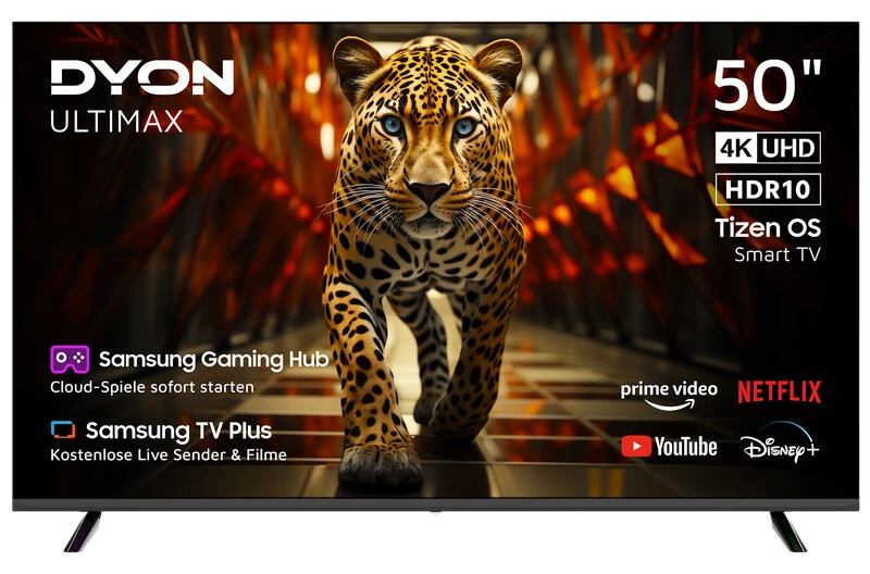 DYON Fernseher ULTIMAX 50U-TI 4K Ultra HD Smart TV mit Samsung Tizen OS