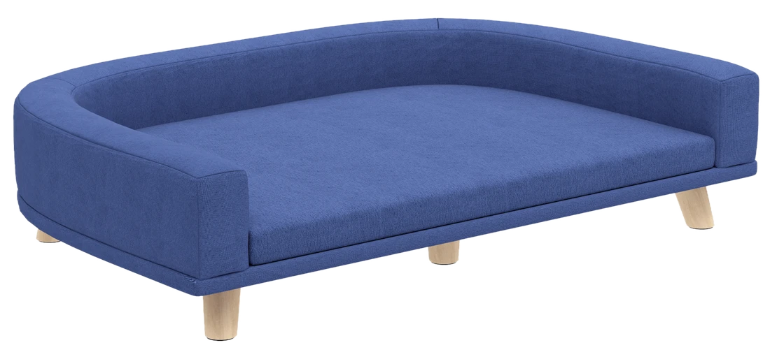 PawHut Hundesofa Hundecouch mit Holzbeine Abwaschbares Hundebett