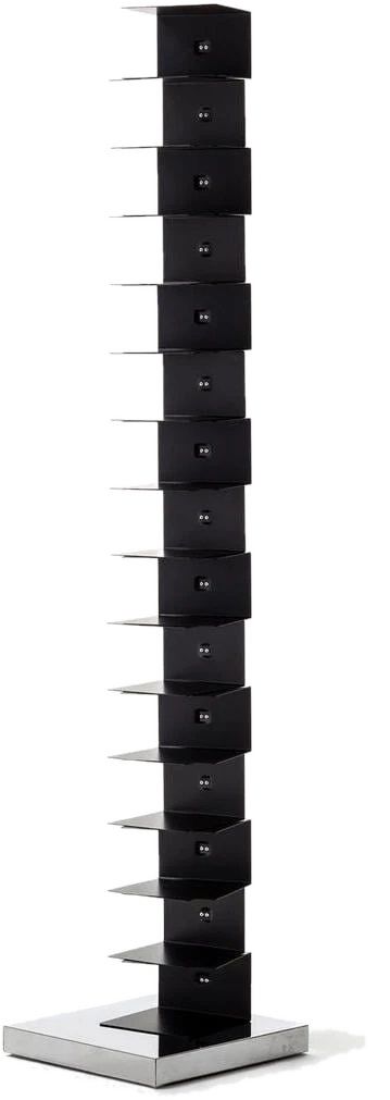 Regale und modulare Systeme Ptolomeo Art Regal 215 cm schwarz mit silbernem Sockel