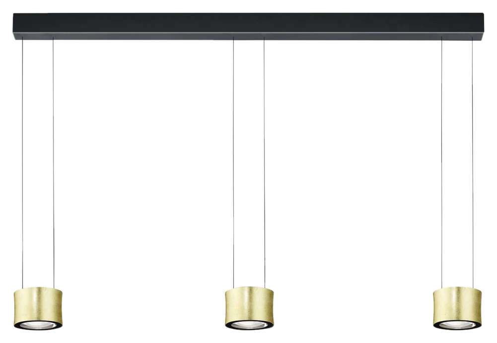 BANKAMP Luce elevata Impulse 3fl blattgold/schwarz