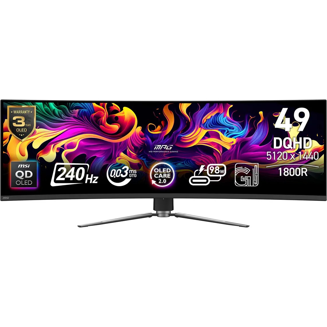 MSI MPG 491CQPXDE QD-OLED computer monitor