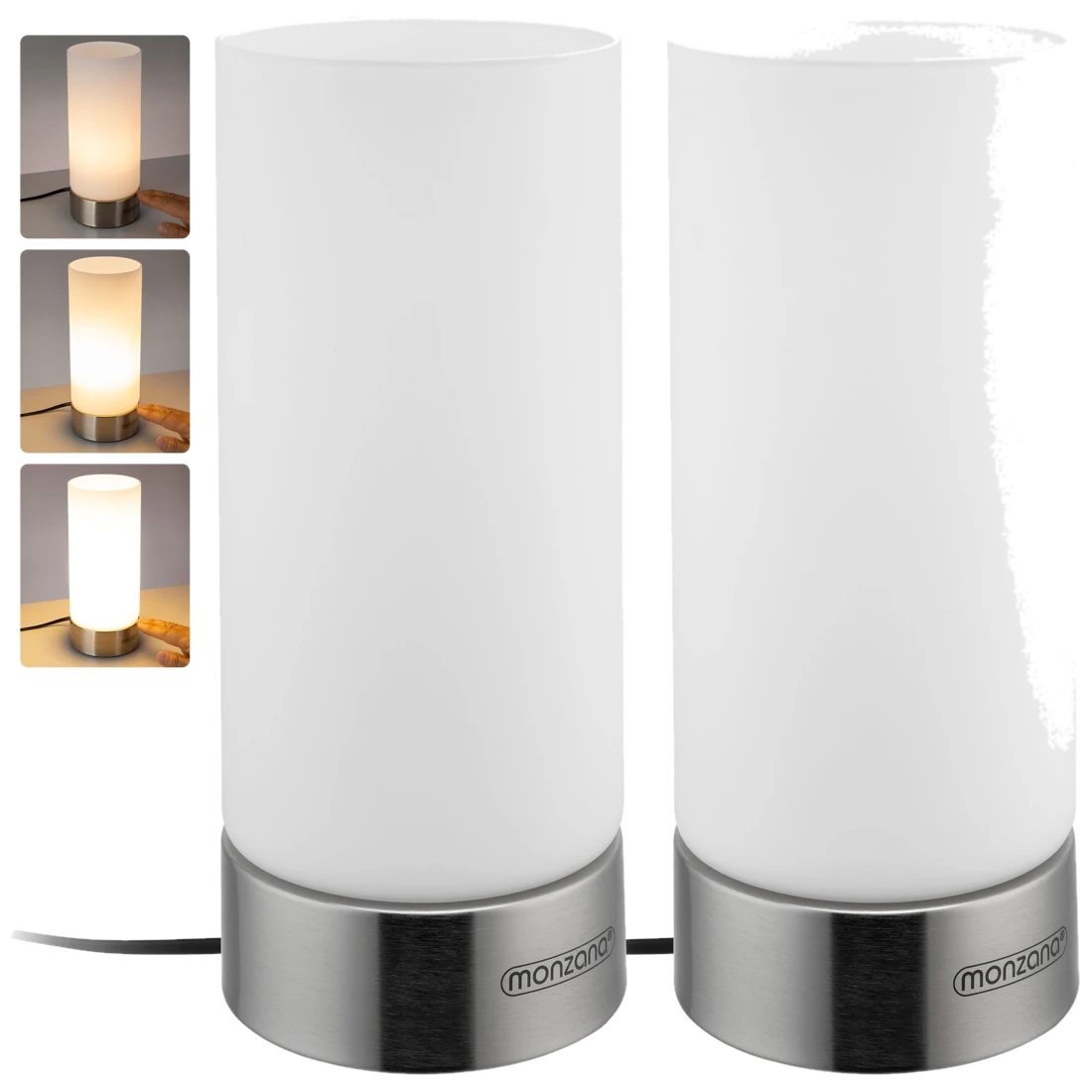 monzana® Tischlampe Lumo 2er-Set Weiß