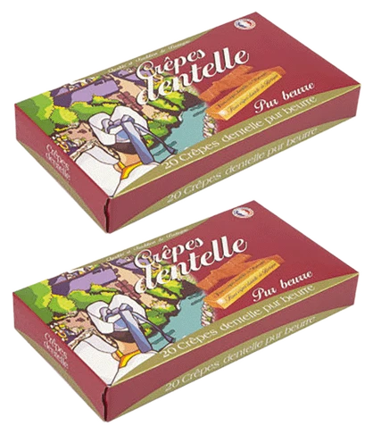 Biscuiterie de Pont-Aven Bretonische Crêpes dentelles, 2er-Set