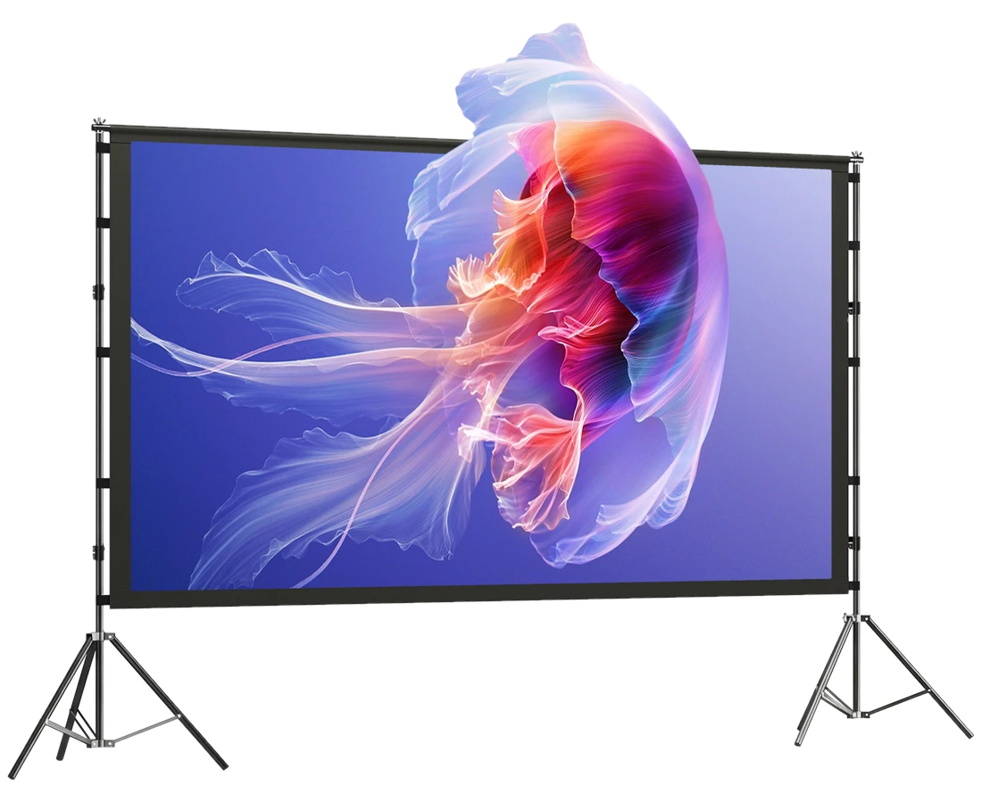 HOMCOM Beamer Leinwand 100" 220 x 127 cm 16:9 HD 4K/8K Projektionsleinwand
