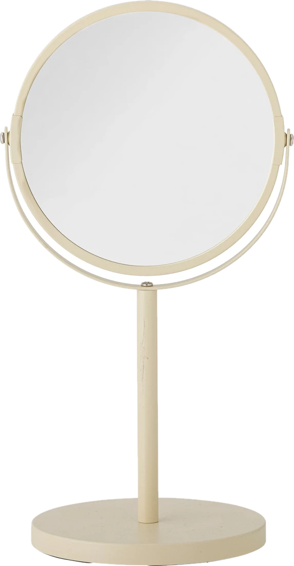 Schminkspiegel Milde Kosmetikspiegel mit 2-facher Vergrößerung 35 cm beige