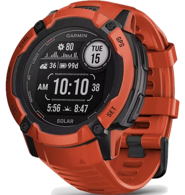 Garmin Instinct 2X Solar – Rot 1,1" Multisport Solar-Smartwatch