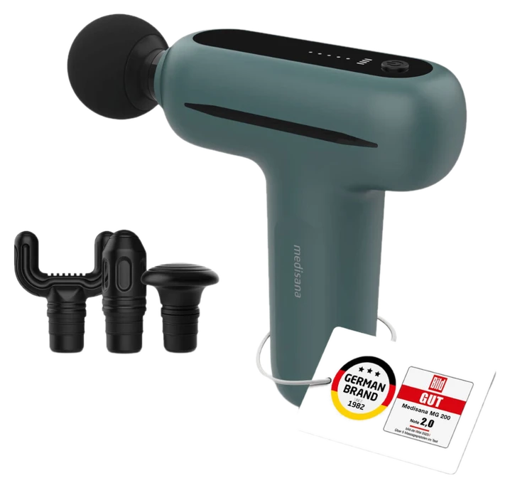 Medisana MG 200 Mini-Massagepistole mit 4 Aufsätzen