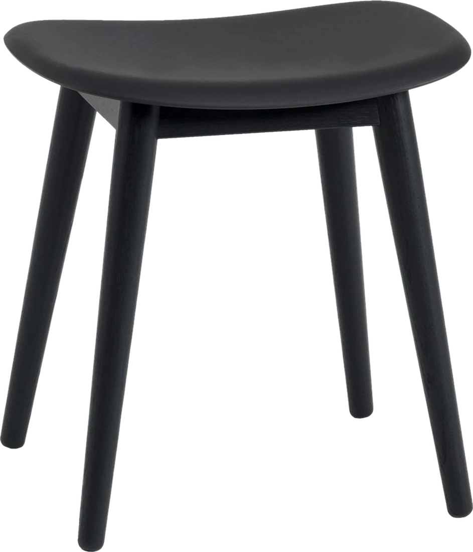 Muuto Fiber Hocker schwarz
