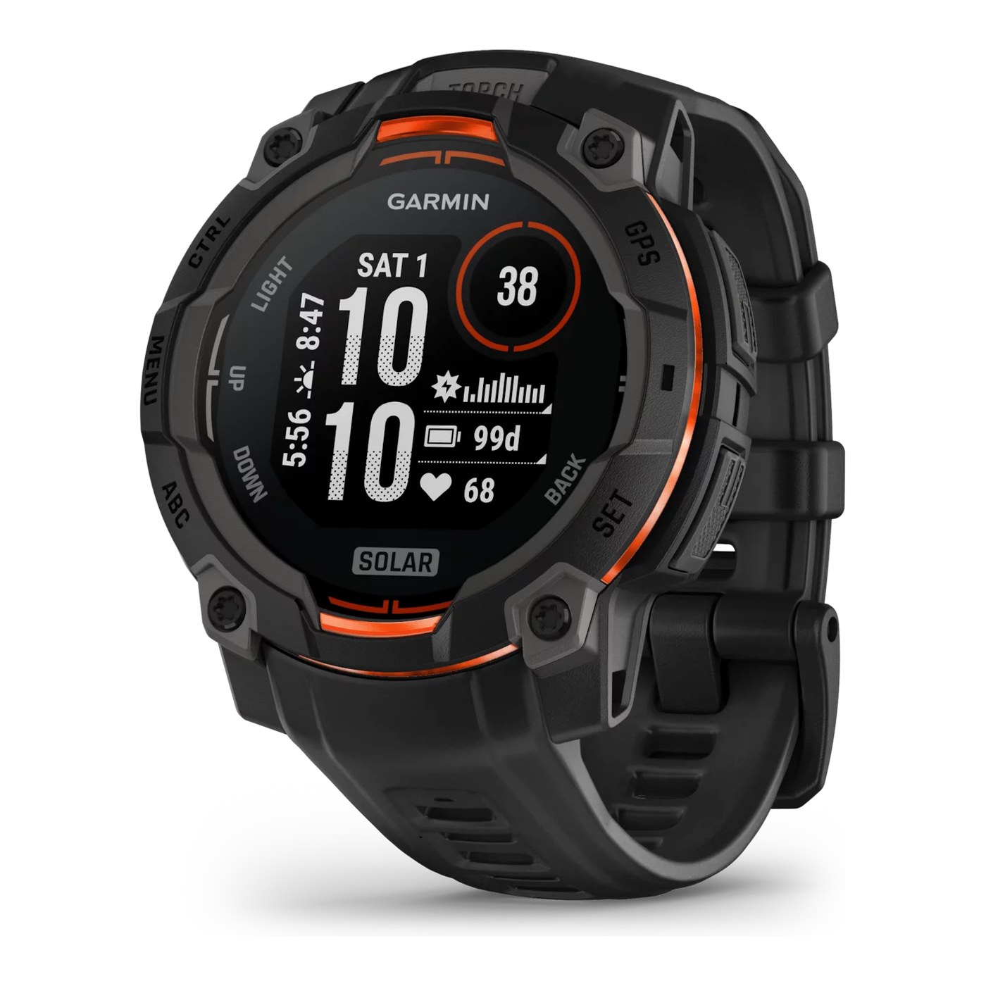 Garmin Instinct 3,45mm,Solar,Black Bezel mit Black Band Multisport-Smartwatch