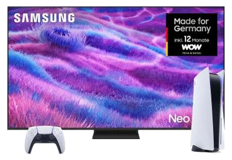 Bundle Angebot Samsung Neo QLED TV GQ75QN80FAU & PlayStation PS5 Slim Konsole
