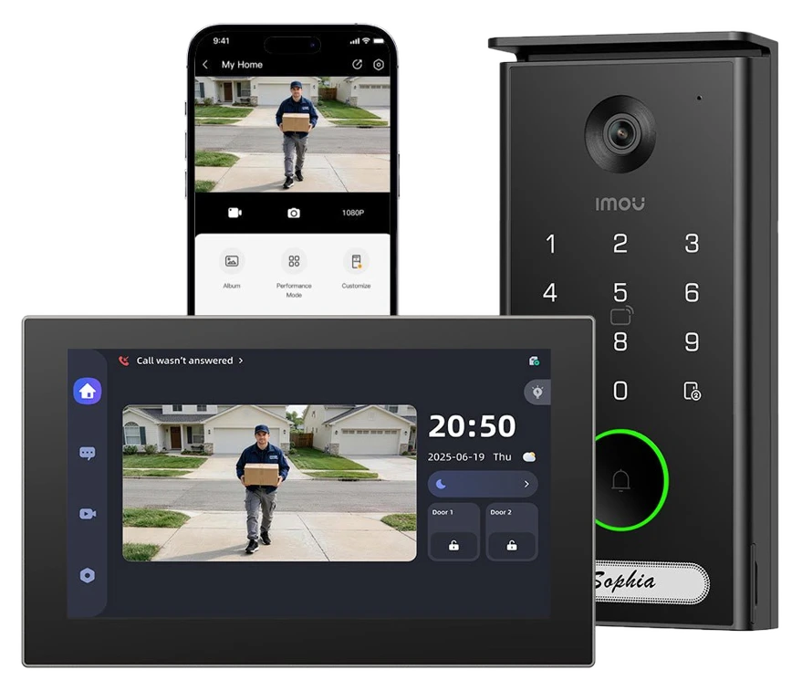 IMOU VDP7 3K Video Door Phone: 7-Inch Monitor & Smart Unlock System