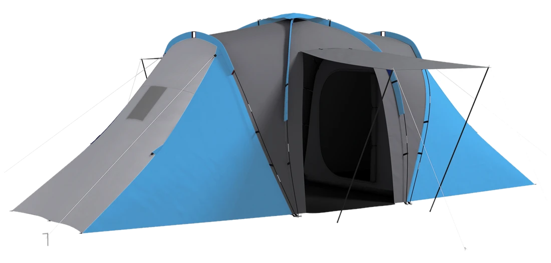 Outsunny Tunnelzelt – Campingzelt für 4-6 Personen