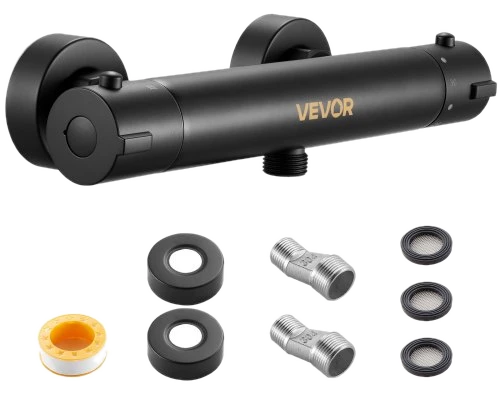 VEVOR Duscharmatur mit Thermostat Brausemischer Duschhahn mit 38 °C