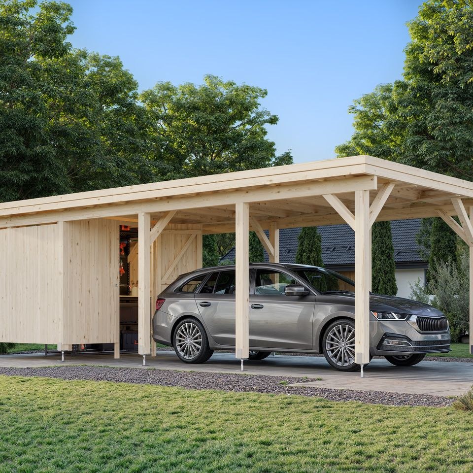 Palmako Palmako Carport Kasper 23,1 m² mit Geräteraum