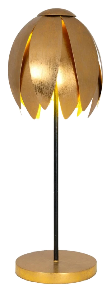 Holländer Tischlampe FLORILUME – goldfarben, 2 x