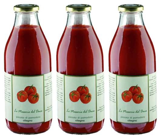 Passierte Kirschtomaten – 3er-Set. . Le Masserie del Duca