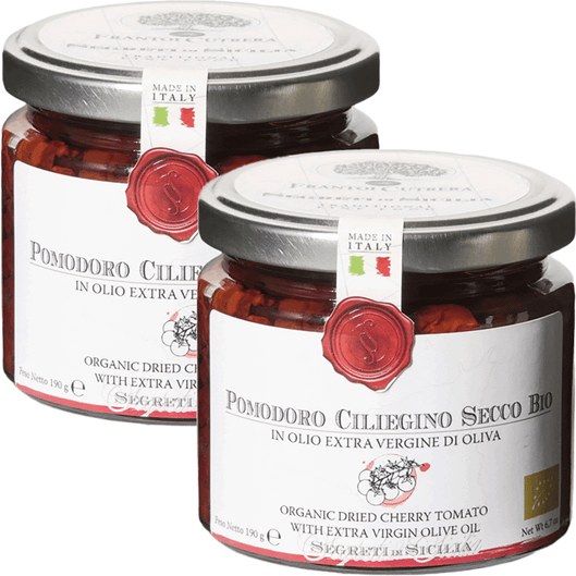 Getrocknete Bio-Kirschtomaten in Olivenöl, 2er-Set