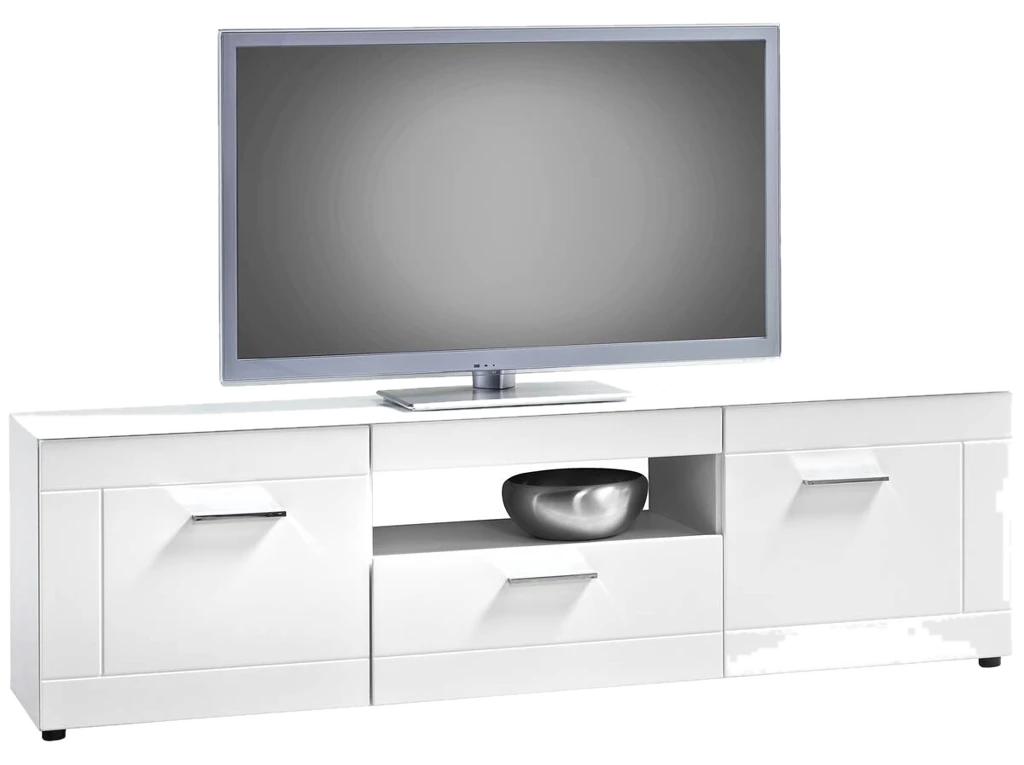 TV-Lowboard Atlanta weiß weiß Hochglanz
