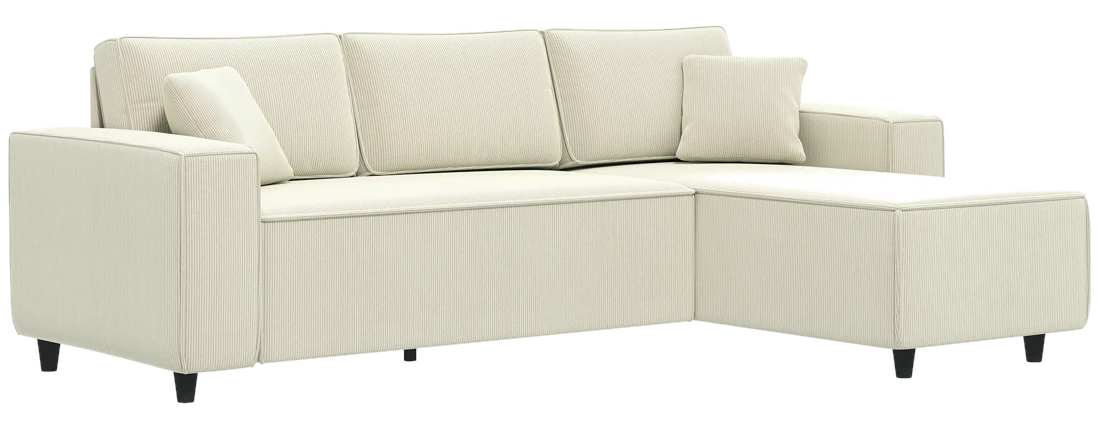 HOMCOM Ecksofa 3-Sitzer Sofa in L-Form Eckcouch mit Umkehrbarer Chaiselongue 2