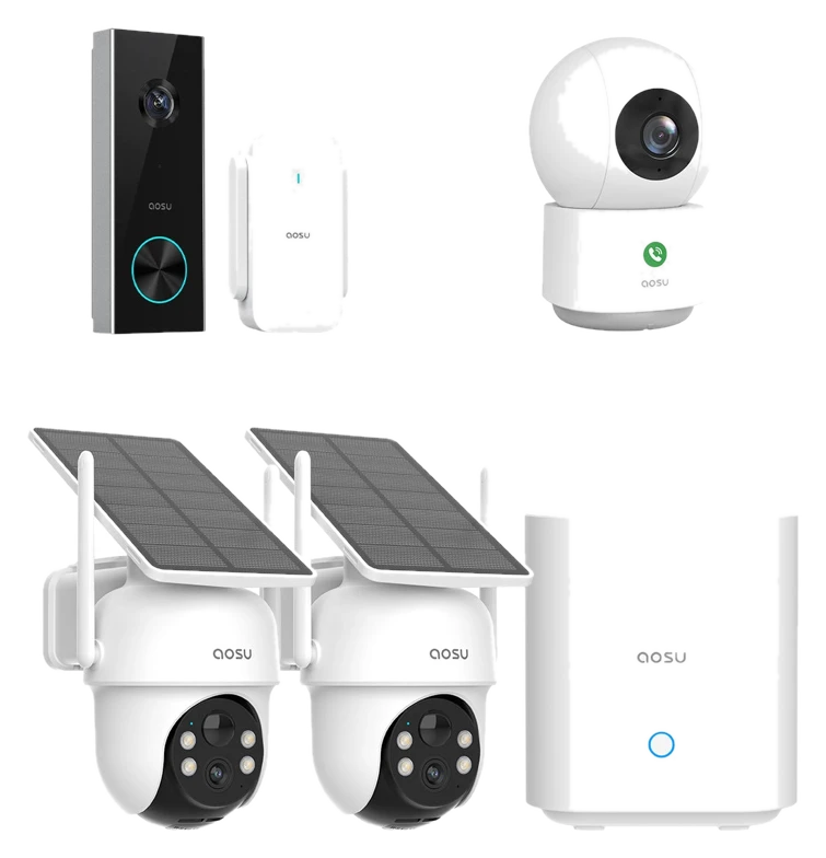 aosu | SECURITY SolarCam D1 Classic Kit + Video-Türklingel Pro + IndoorCam P1