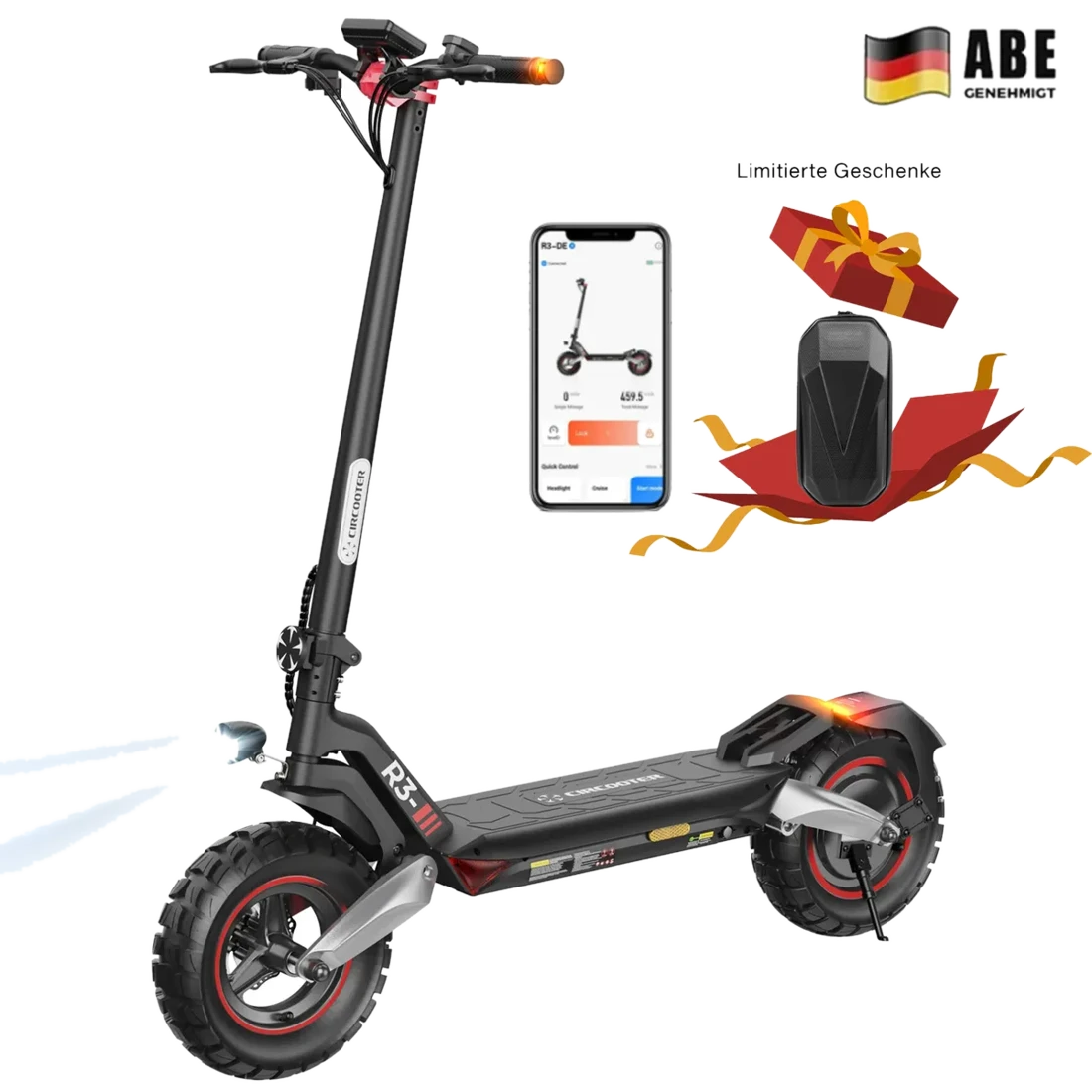 iSinwheelDE R3 Offroad E-Scooter Mit Straßenzulassung(ABE,eKFV)