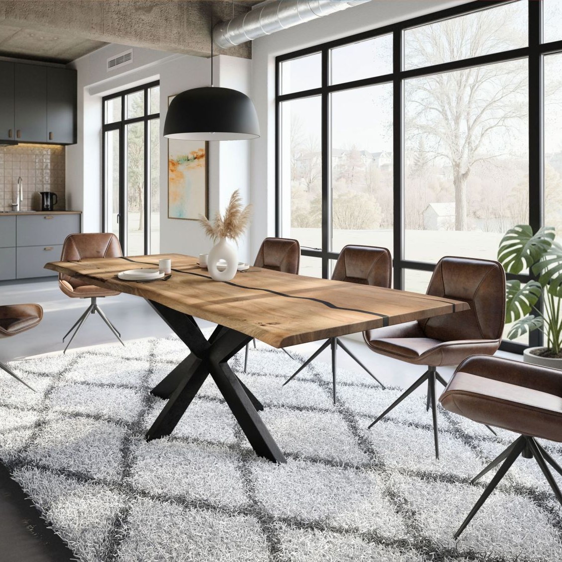 Massivmoebel24.de Baumtisch Mango 240x100x74 natur