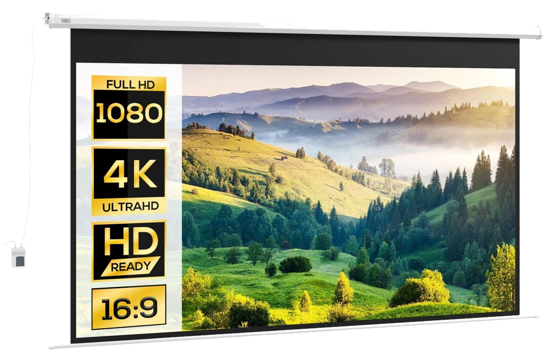 HOMCOM HOMCOM Beamer-Leinwand Elektrisch 266 x 149 cm 16:9 Projektionsleinwand