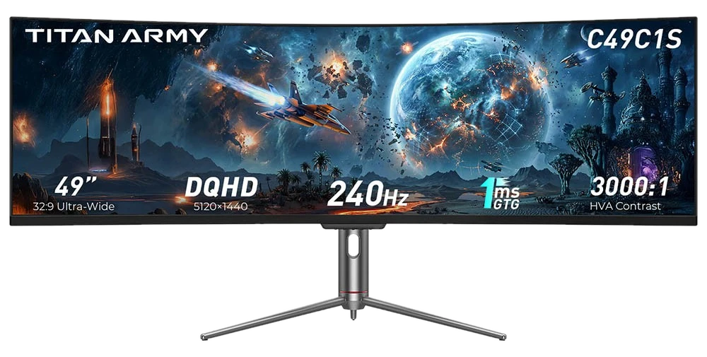 TITAN ARMY C49C1S 49 Zoll gebogener Büro- &amp; Gaming-Monitor
